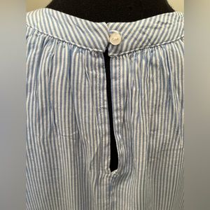 Blue and white striped dress, size medium.